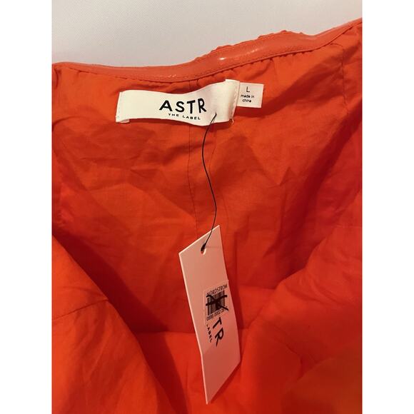 ASTR Women's Sleeveless Bubble Hem Dress Tangerine Size Large NWTS - Picture 7 of 8